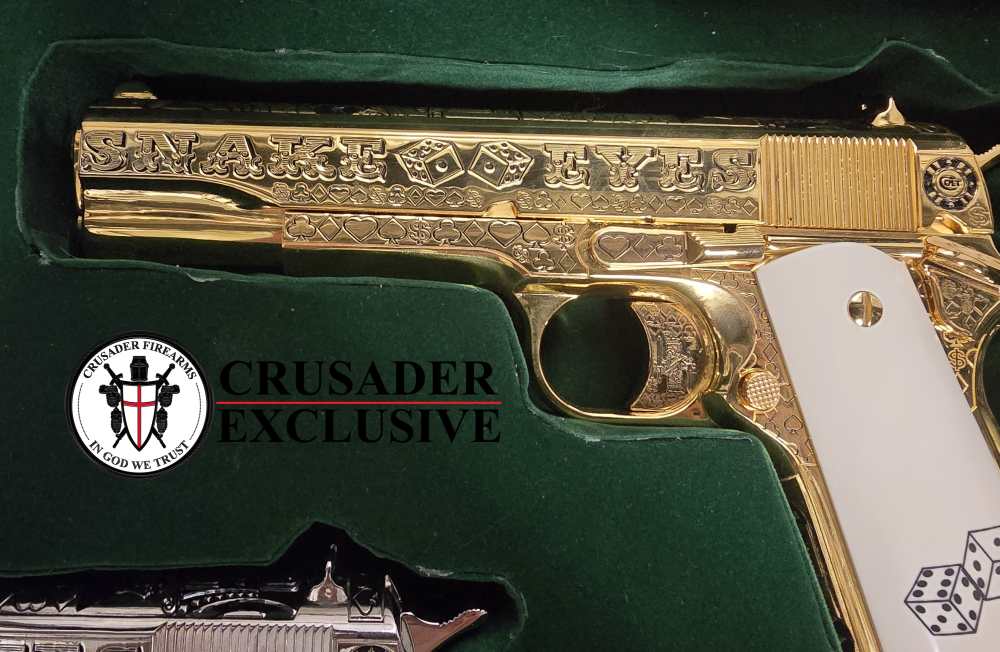 COLT "Snake Eyes" Set of Custom Colt 1911 Pistols 38SUPER & 45acp 1of 2 -img-8