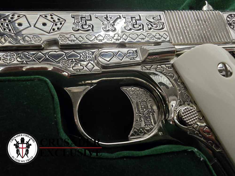 COLT "Snake Eyes" Set of Custom Colt 1911 Pistols 38SUPER & 45acp 1of 2 -img-10
