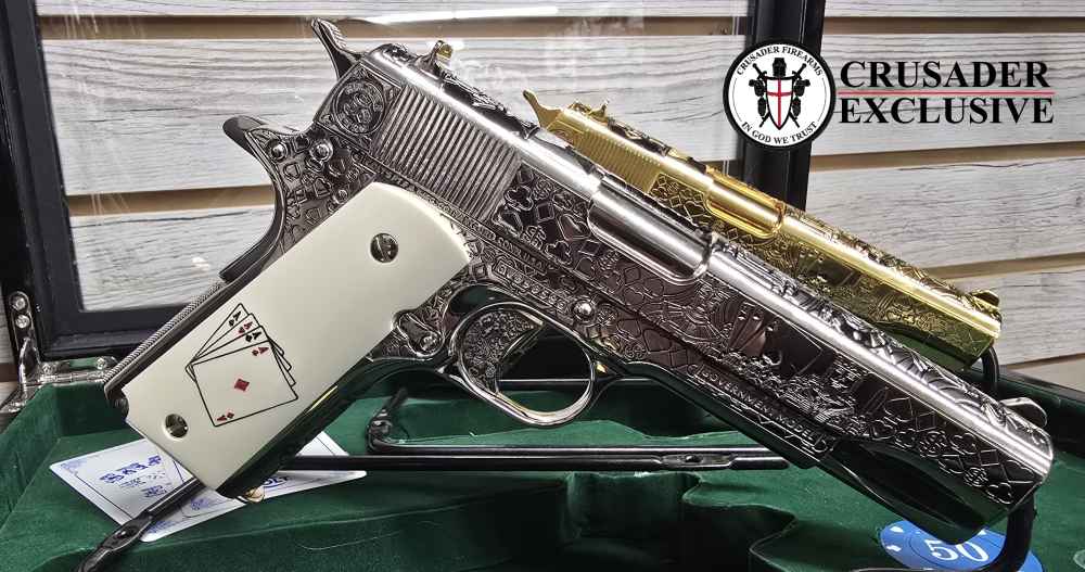 COLT "Snake Eyes" Set of Custom Colt 1911 Pistols 38SUPER & 45acp 1of 2 -img-16