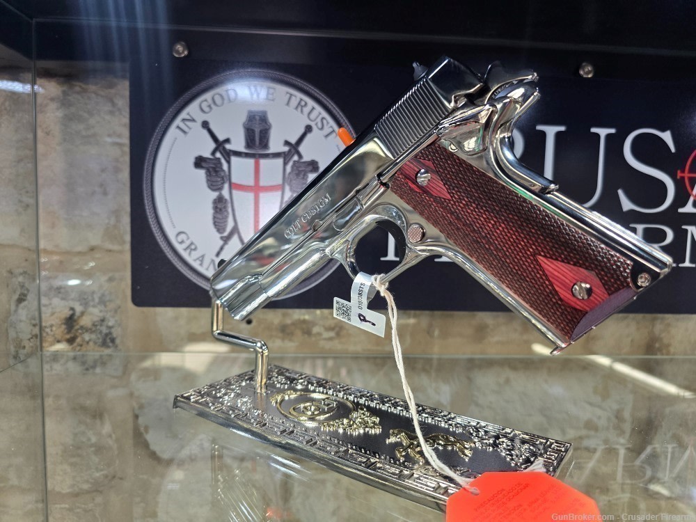 RARE COLT CUSTOM 1911 BRIGHT STAINLESS 38 SUPER-img-8