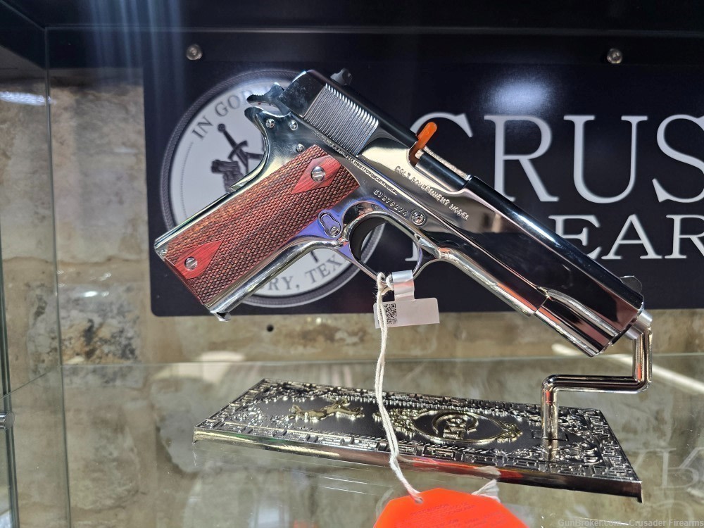 RARE COLT CUSTOM 1911 BRIGHT STAINLESS 38 SUPER-img-9