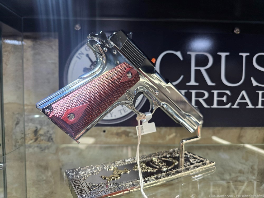 RARE COLT CUSTOM 1911 BRIGHT STAINLESS 38 SUPER-img-12