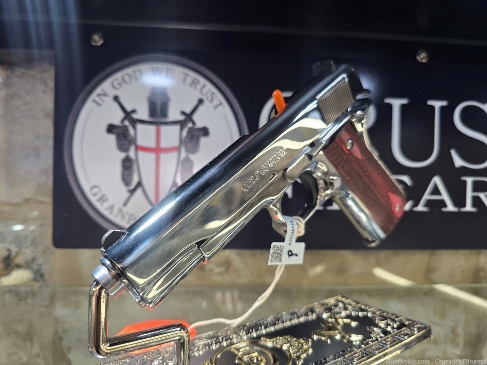 RARE COLT CUSTOM 1911 BRIGHT STAINLESS 38 SUPER-img-11