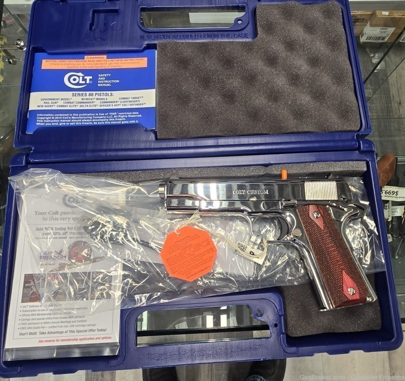 RARE COLT CUSTOM 1911 BRIGHT STAINLESS 38 SUPER-img-4