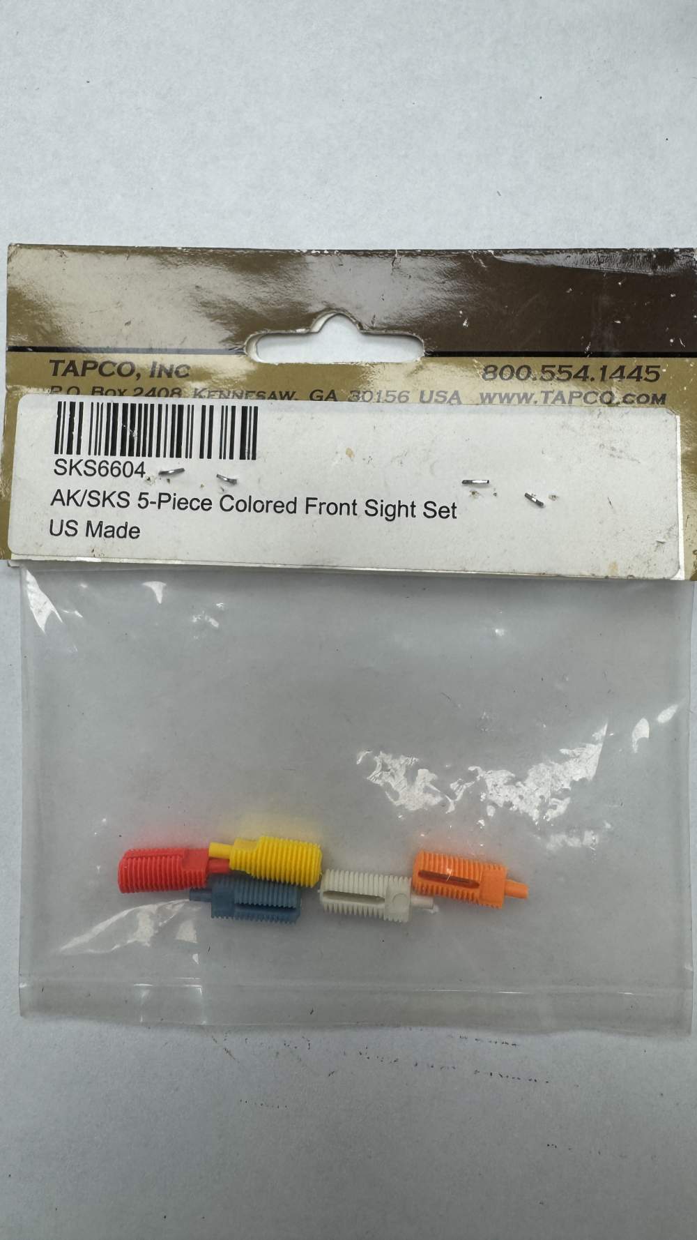 AK/SKS 5-PIECE COLORED FRONT SIGHT SET, MADE IN USA-img-2
