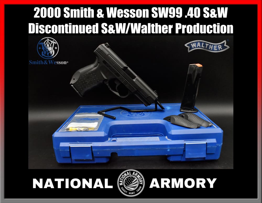 2000 Smith & Wesson SW99 .40 S&W Walther Frame Decocker DA/SA Striker-img-0