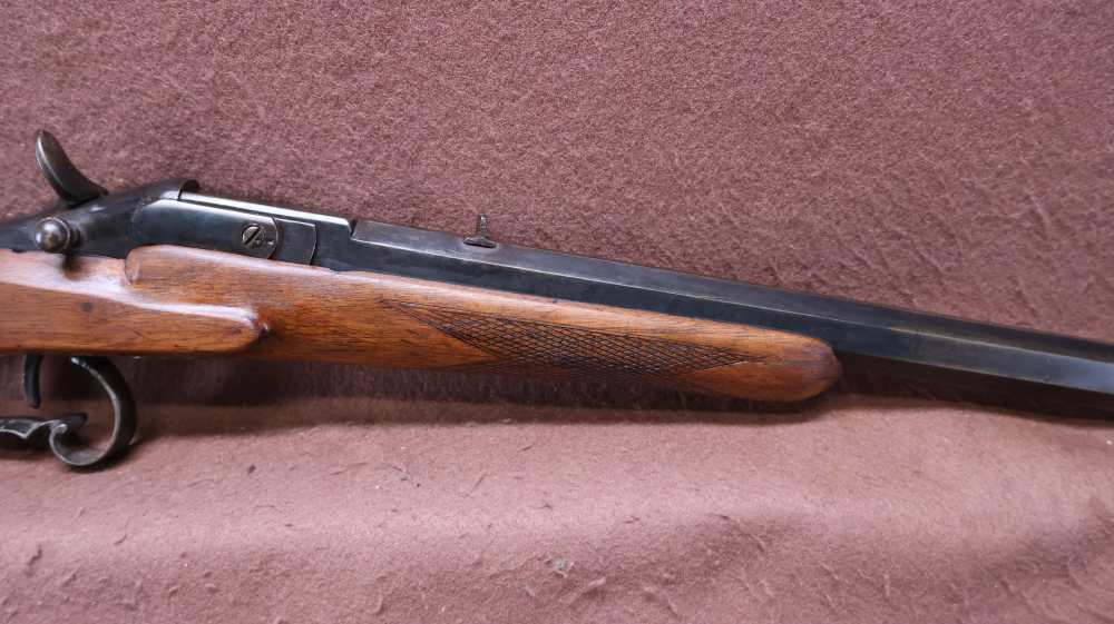 Antique Belgian Flobert 22 Cal Single 24.5" Heavy Bull BRL VG Bore -img-2