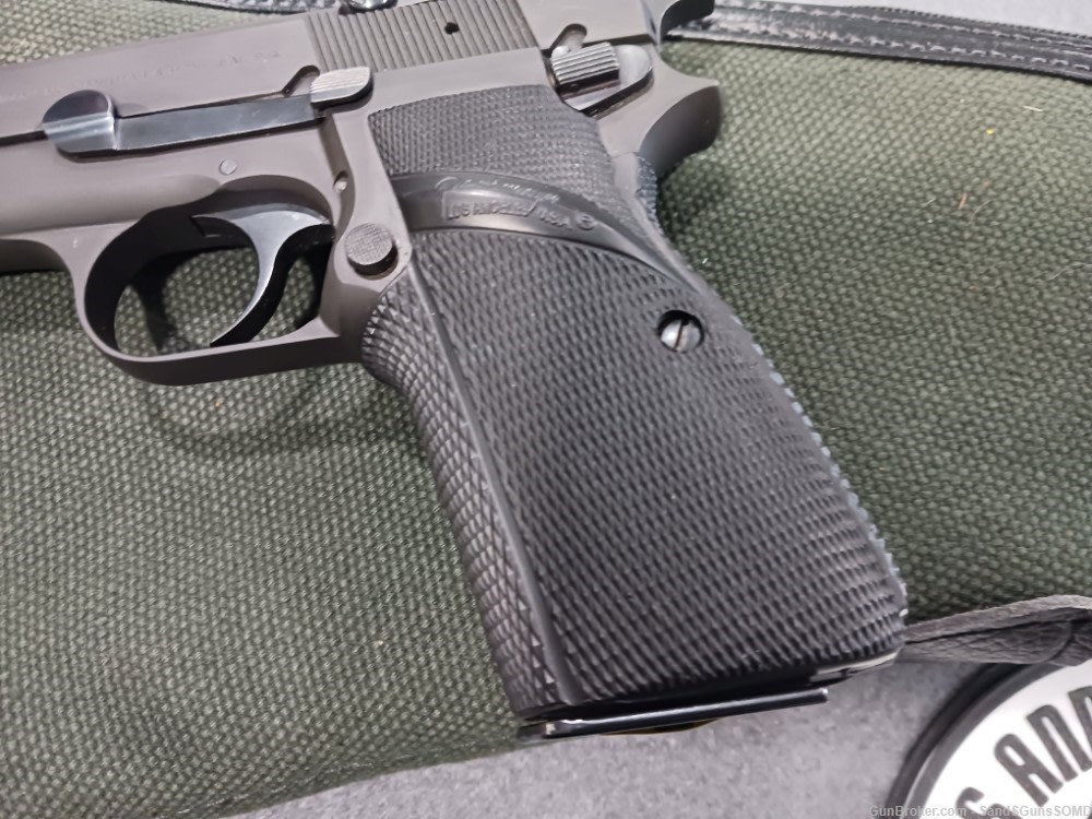 BELGIAN BROWNING HI-POWER 9MM GP COMPETITION SEMI AUTO PISTOL USED-img-10