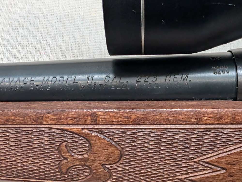 Savage Model 11 .223 Rem Bolt Action Rifle 22" Tasco 3-9x50 Excellent-img-17
