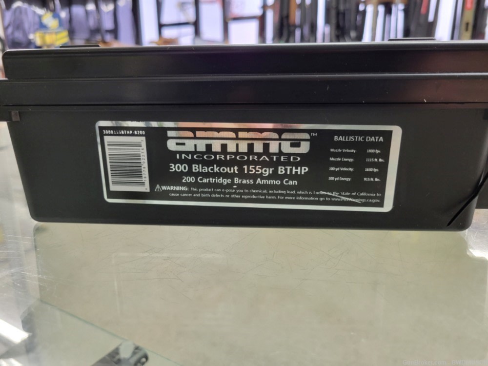 Ammo Inc 300 Blackout 155gr Hollow Points 200 Round Can 300 Black out BTHP-img-0