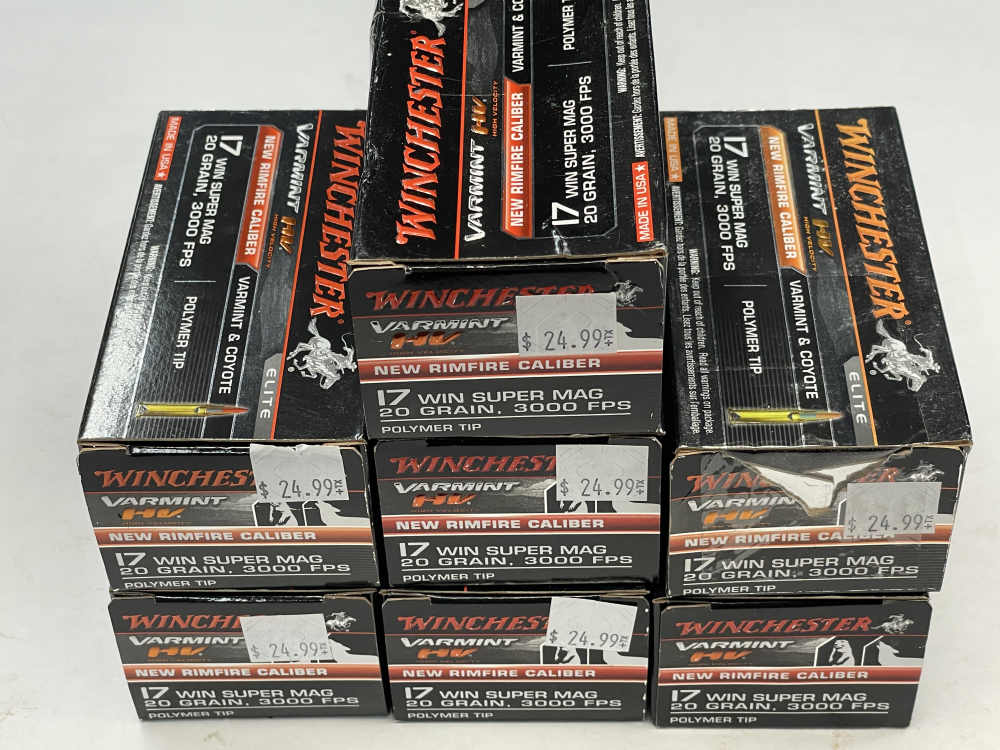 350 x Winchester .17 WSM 20 grain polymer tip 3000 fps Super Magnum HV-img-0