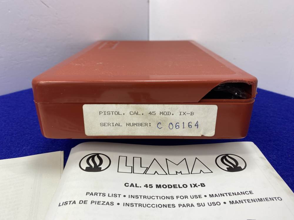1988 Llama Model IX-B .45 ACP Blue 5" *CMI MIAMI FLORIDA IMPORT MARK*-img-4