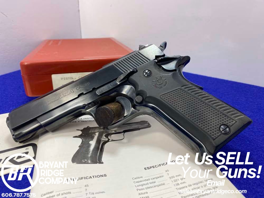 1988 Llama Model IX-B .45 ACP Blue 5" *CMI MIAMI FLORIDA IMPORT MARK*-img-0