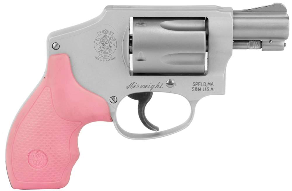 Smith & Wesson Model 642 38 Spl +P Snubnose 5- Shot Pink Grip 150466-img-0