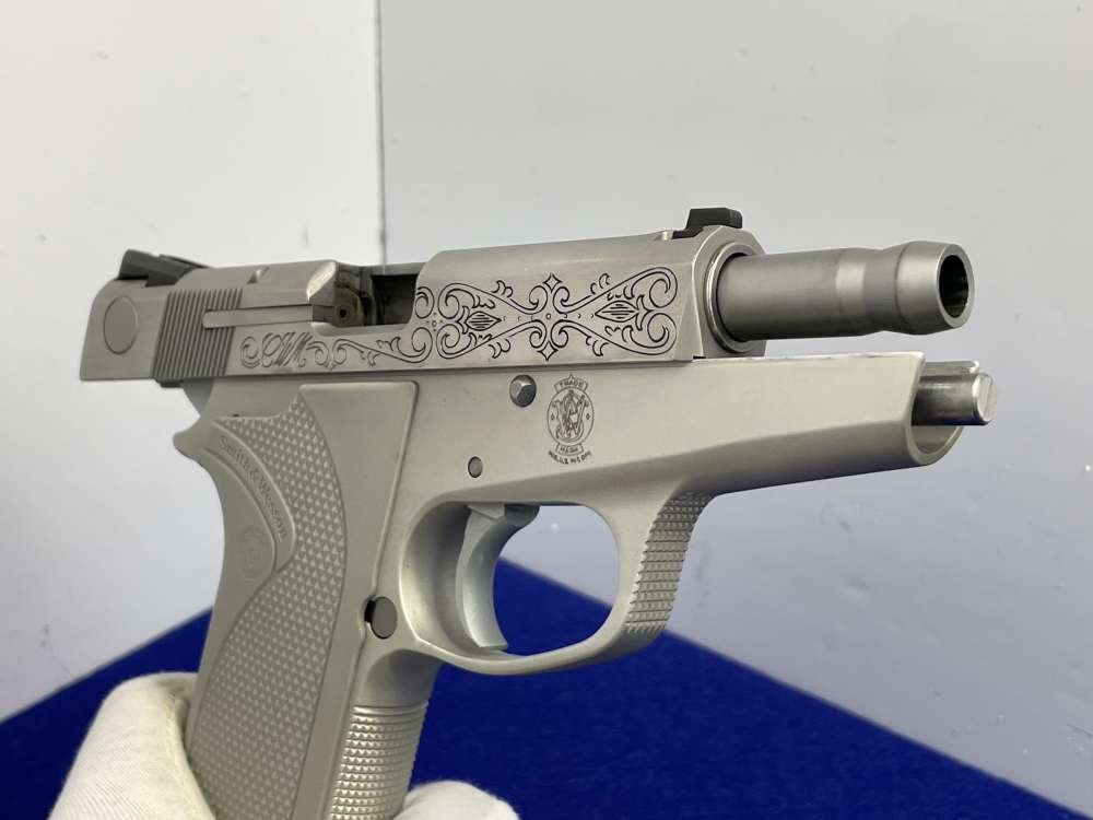 Smith & Wesson Model 3913 9mm 3.5" Stainless *CUSTOM SCROLL ENGRAVED SLIDE*-img-44