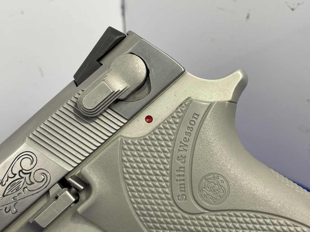 Smith & Wesson Model 3913 9mm 3.5" Stainless *CUSTOM SCROLL ENGRAVED SLIDE*-img-12