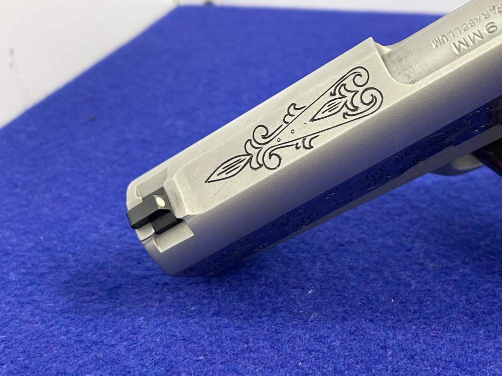 Smith & Wesson Model 3913 9mm 3.5" Stainless *CUSTOM SCROLL ENGRAVED SLIDE*-img-32