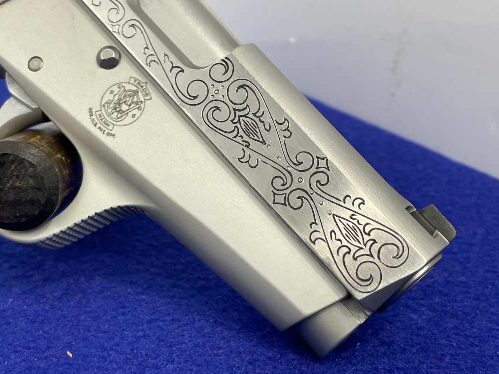 Smith & Wesson Model 3913 9mm 3.5" Stainless *CUSTOM SCROLL ENGRAVED SLIDE*-img-24