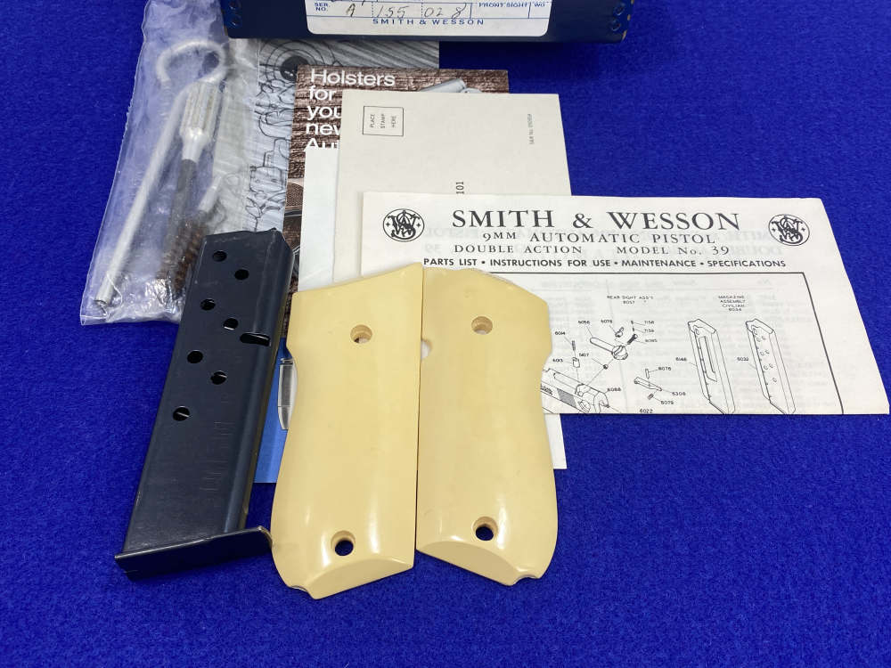 1971 Smith Wesson 39-2 9mm Blued 4" *ICONIC FIRST GEN SINGLE-STACK PISTOL*-img-5