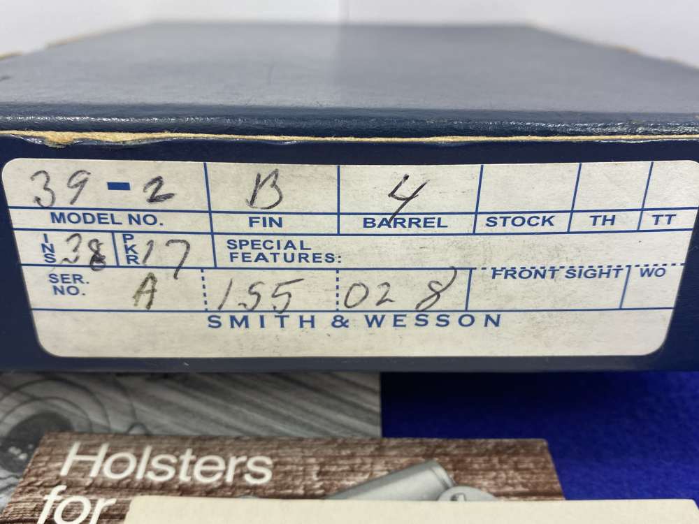 1971 Smith Wesson 39-2 9mm Blued 4" *ICONIC FIRST GEN SINGLE-STACK PISTOL*-img-4