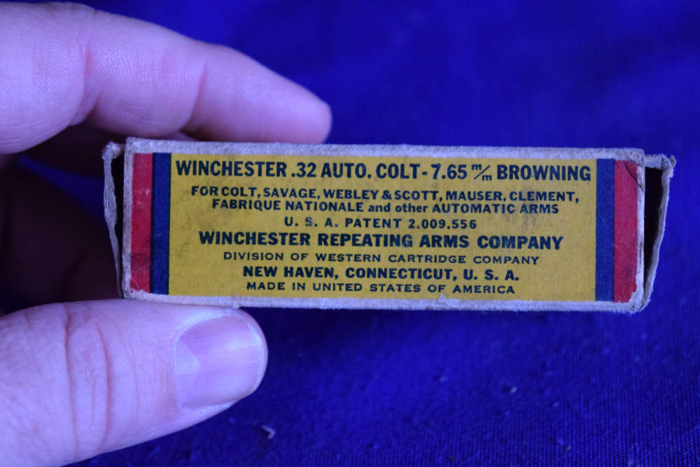 Vintage Winchester .32 Colt Automatic 7.65mm Browning  74 Grain 44 rounds -img-1