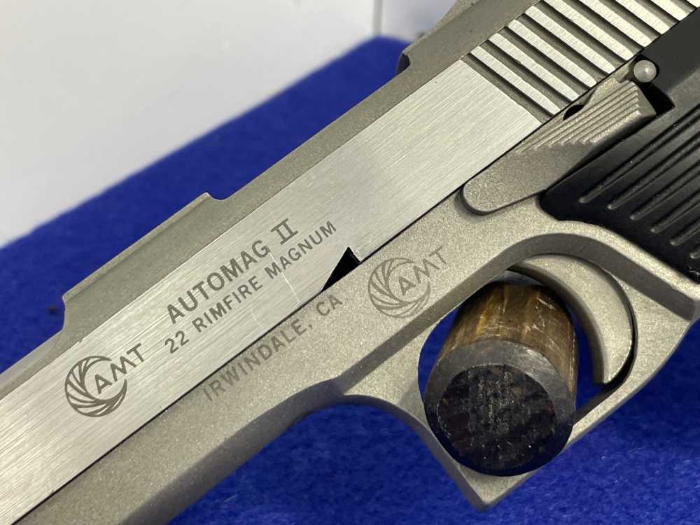 AMT Automag II .22 WMR 4.5" Stainless *AMAZING MANGUM RIMFIRE PERFORMANCE*-img-8