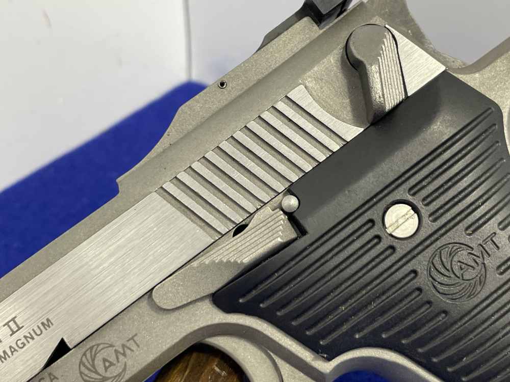 AMT Automag II .22 WMR 4.5" Stainless *AMAZING MANGUM RIMFIRE PERFORMANCE*-img-7