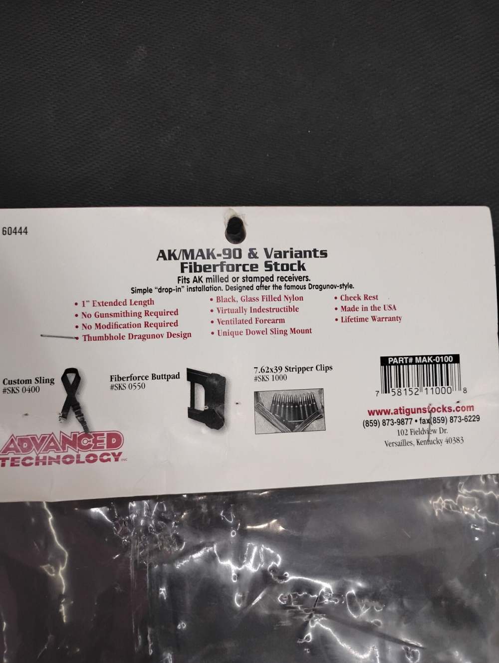 ATI Advanced Technology AK-47 Fiberforce Stock Package Black-img-1