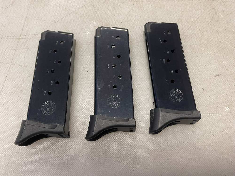 Lot of (3) Ruger LC9 7rd 9mm magazines 90363 With Finger Rest No CC Fees -img-0