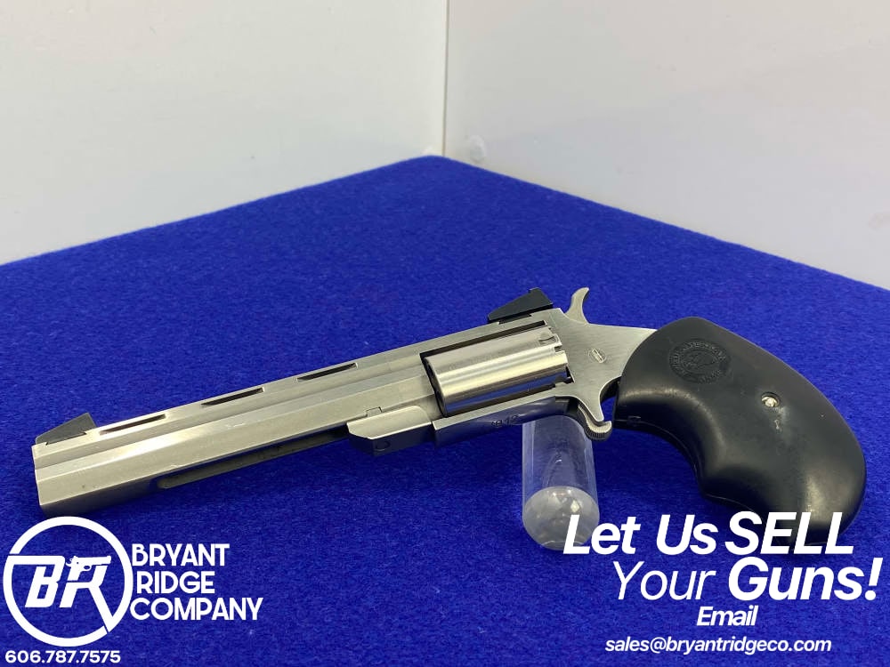 North American Arms NAA Earl .22WMR Stainless 4" *1860 STYLE MINI-REVOLVER*-img-0