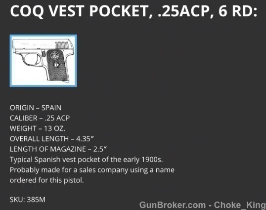 Triple K Magazine COQ VEST POCKET .25ACP 6 rd -img-1