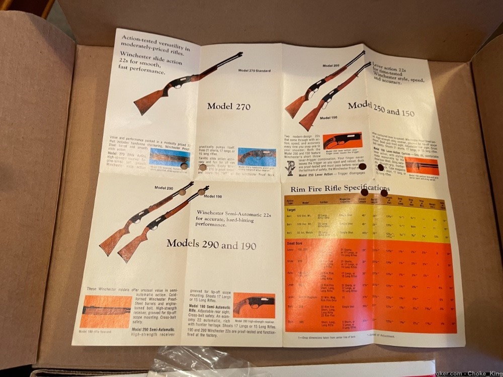 Winchester .22 Vintage Product Catalog Fold Out-img-1