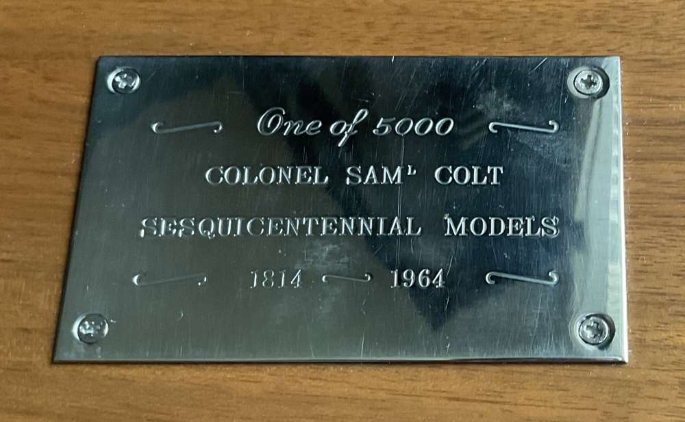 1964 Sam Colt Commemorative Walnut Case, Medal, Shells, Book-img-5