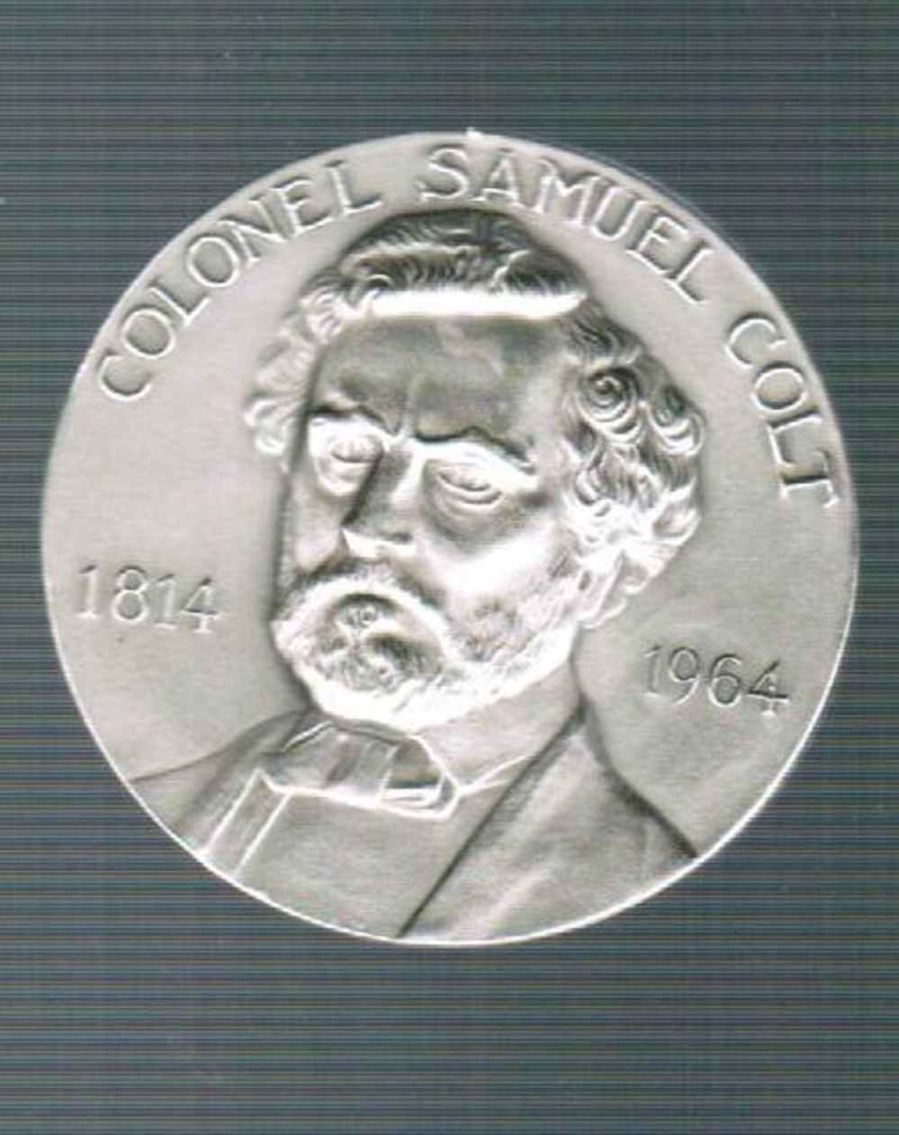 1964 Sam Colt Commemorative Walnut Case, Medal, Shells, Book-img-3