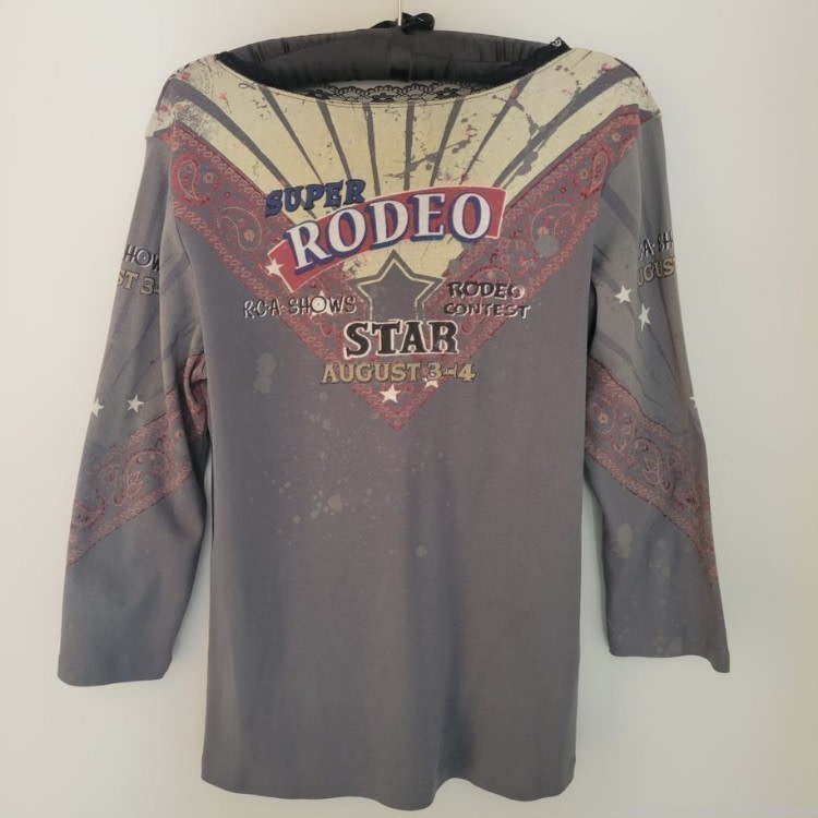 Cowboy Collectibles Horsehair & Beads Necklace AND Rodeo Shirt, size medium-img-6