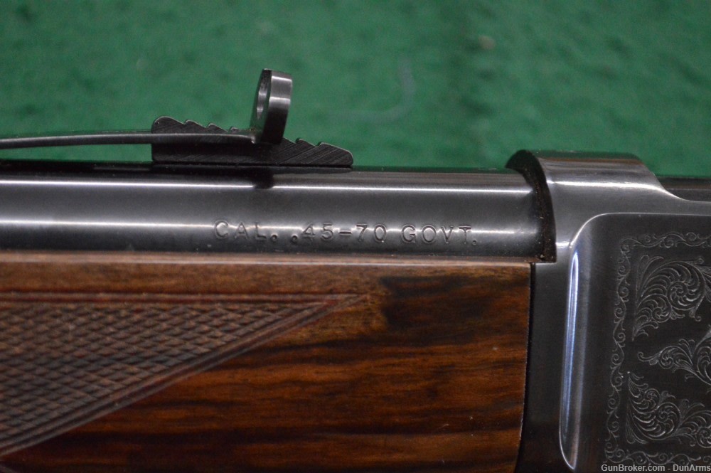 Winchester, 1886 extra light rifle, .45-70 GOVT, Engraved high grade RARE!-img-16