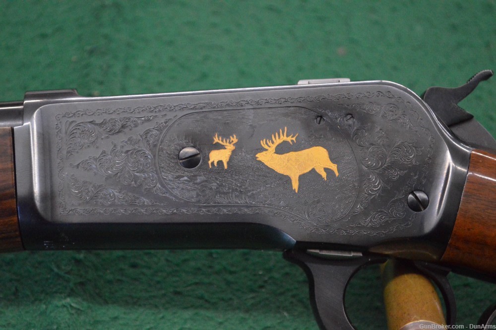 Winchester, 1886 extra light rifle, .45-70 GOVT, Engraved high grade RARE!-img-11