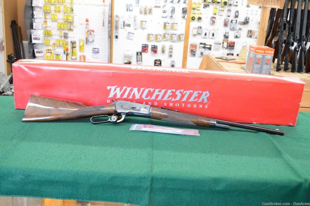Winchester, 1886 extra light rifle, .45-70 GOVT, Engraved high grade RARE!-img-0