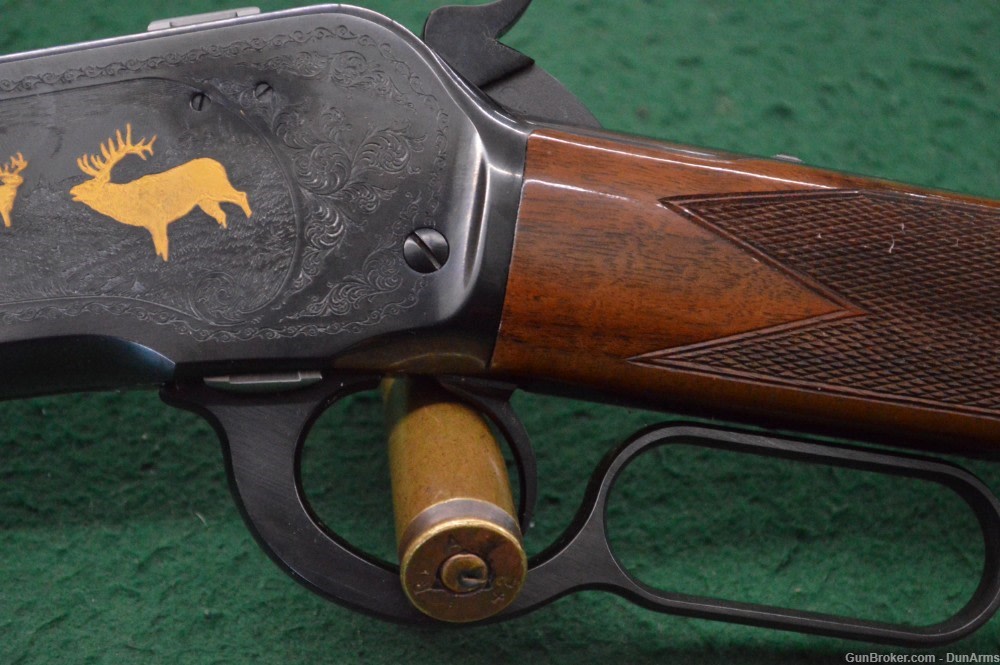 Winchester, 1886 extra light rifle, .45-70 GOVT, Engraved high grade RARE!-img-12