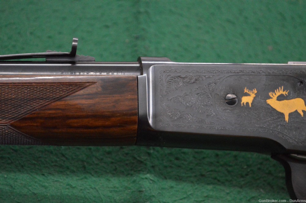 Winchester, 1886 extra light rifle, .45-70 GOVT, Engraved high grade RARE!-img-10