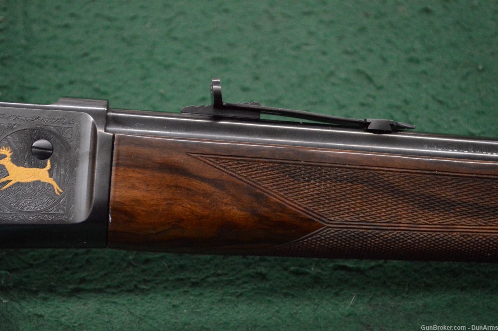 Winchester, 1886 extra light rifle, .45-70 GOVT, Engraved high grade RARE!-img-22