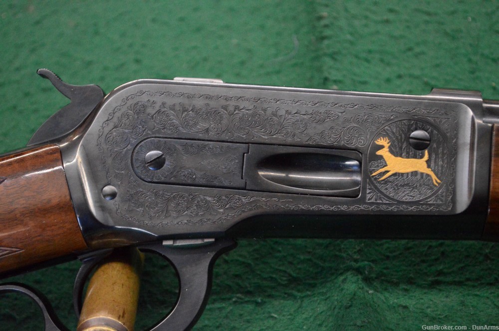 Winchester, 1886 extra light rifle, .45-70 GOVT, Engraved high grade RARE!-img-21