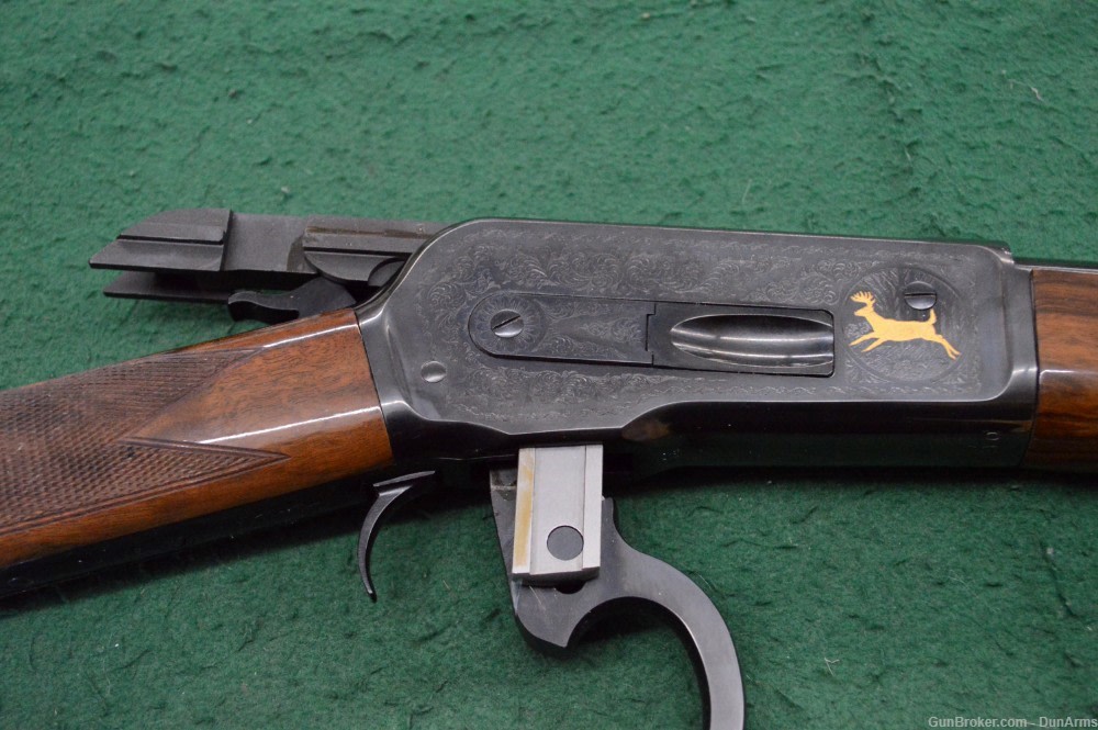 Winchester, 1886 extra light rifle, .45-70 GOVT, Engraved high grade RARE!-img-44