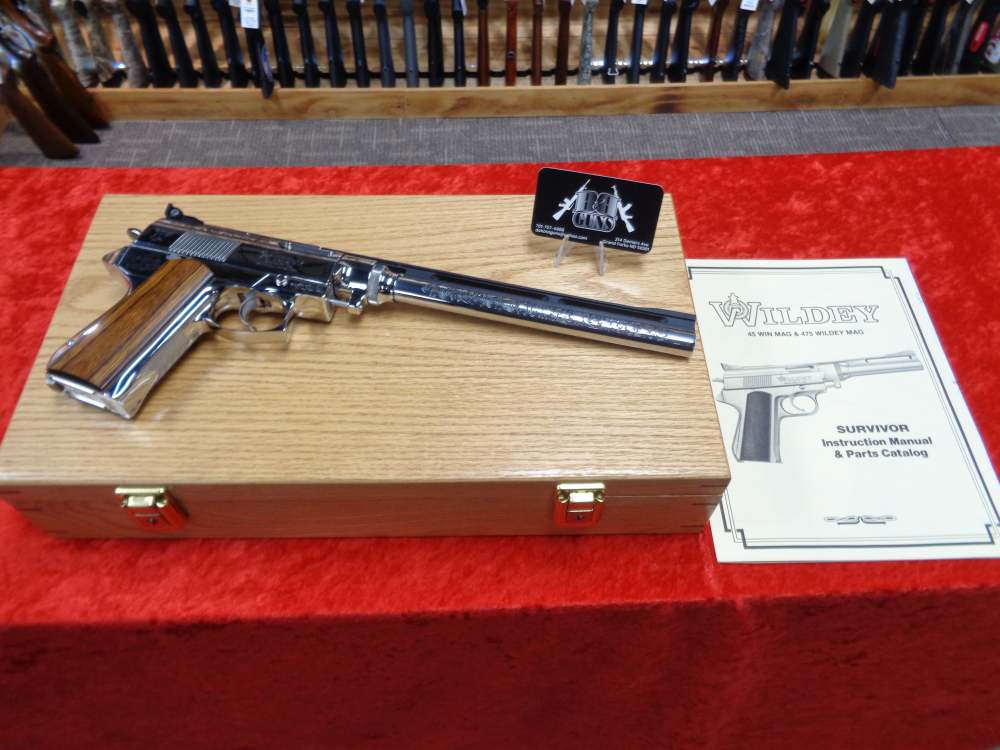Wildey Survivor Commemorative Engraved 45 WIN MAG 10" Case Collector Grade-img-37