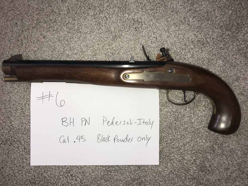 Pedersoli italy cal. 45 black powder pistol-img-1