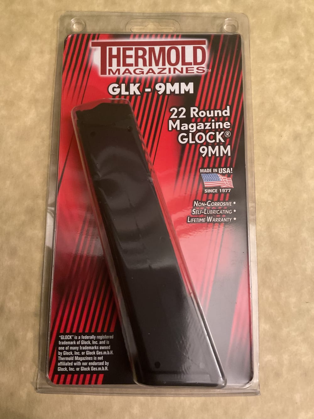 Glock 9mm magazine with 22 round capacity by Thermold With Combined Shippin-img-0