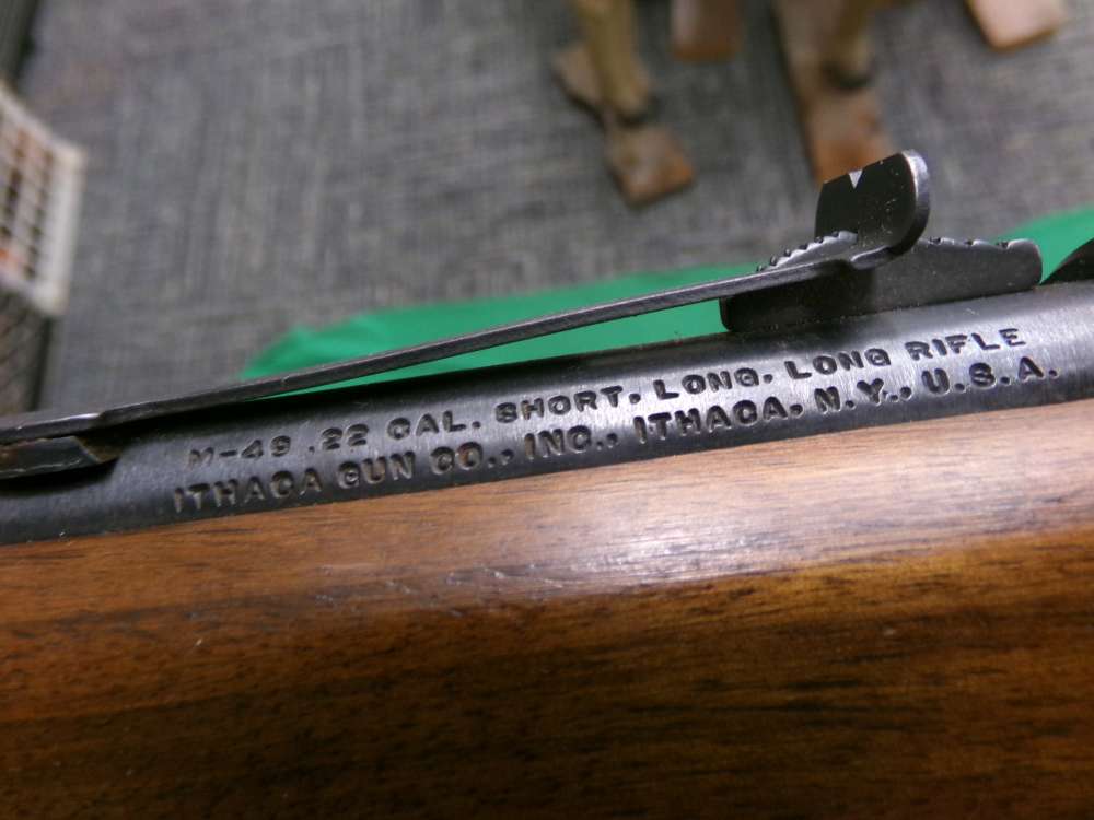ITHACA MODEL M-49 SINGLE SHOT LEVER ACTION 22 LR WALNUT ALL ORIGINAL-img-8