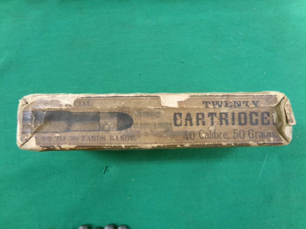 UNION METALLIC CARTRIDGE CO 40-50 SHARPS BOTTLENECK 20 ROUND ORIGINAL BOX -img-4