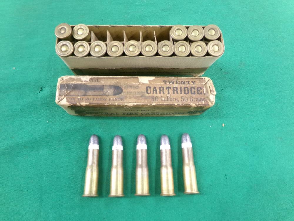 UNION METALLIC CARTRIDGE CO 40-50 SHARPS BOTTLENECK 20 ROUND ORIGINAL BOX -img-0