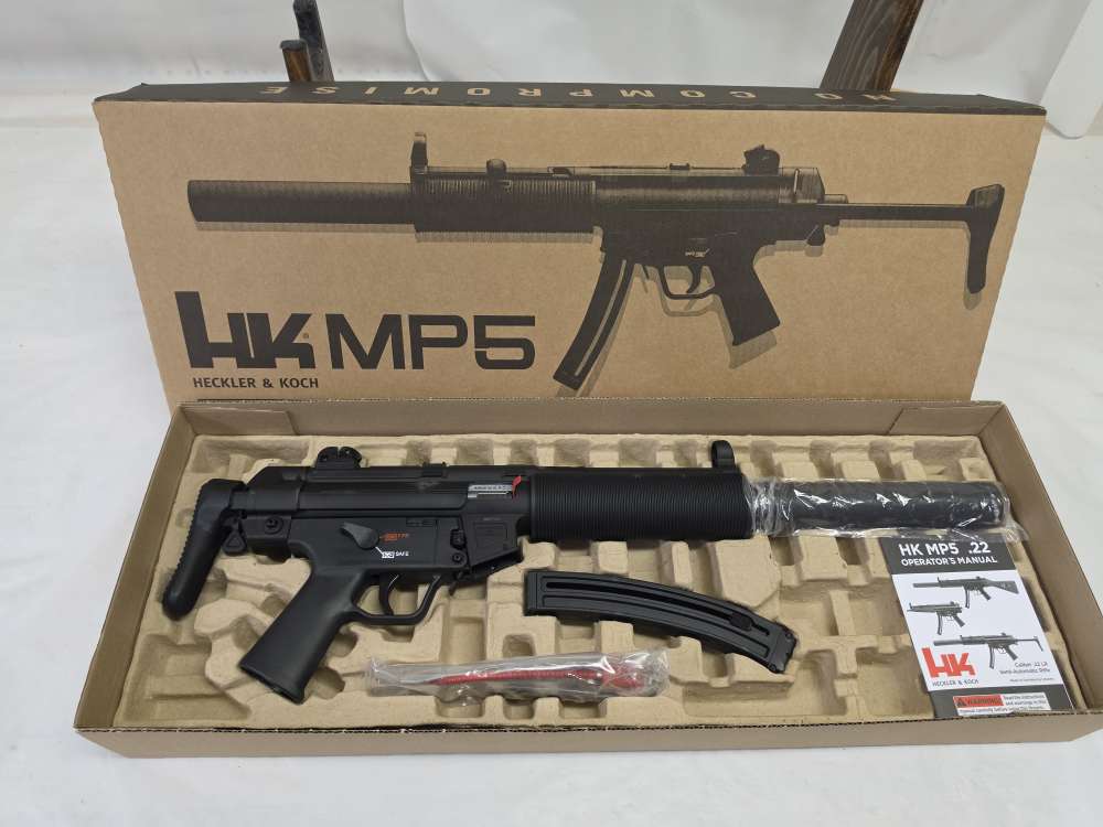 HK (HECKLER & KOCH) MP5 Rifle w/Faux Suppressor .22LR/16.1"-img-0